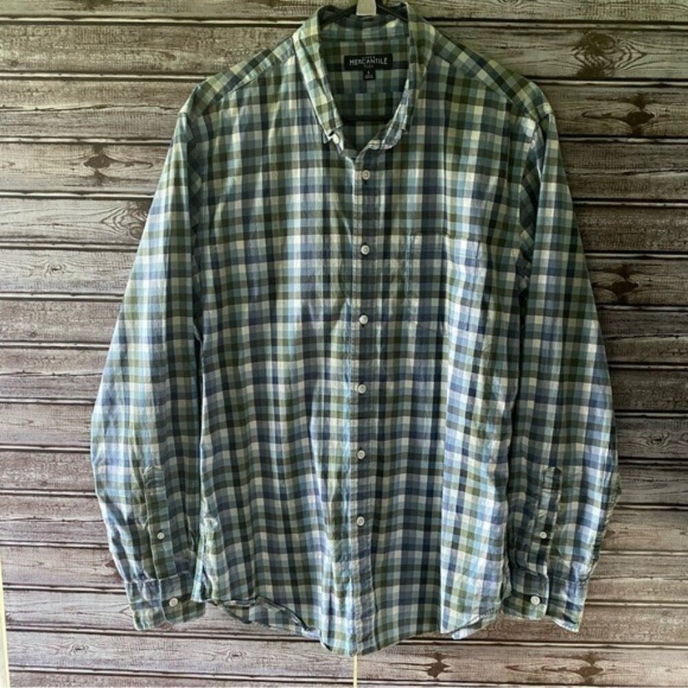 J Crew Mercantile Men's Long-Sleeved Button-Down Shirt Size L